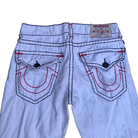 Vintage True Religion Jeans Size 33 White Super T - Picture 9 of 12
